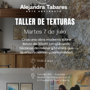 Taller de pintura con texturas