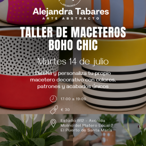 Taller de pintura Maceteros boho chic